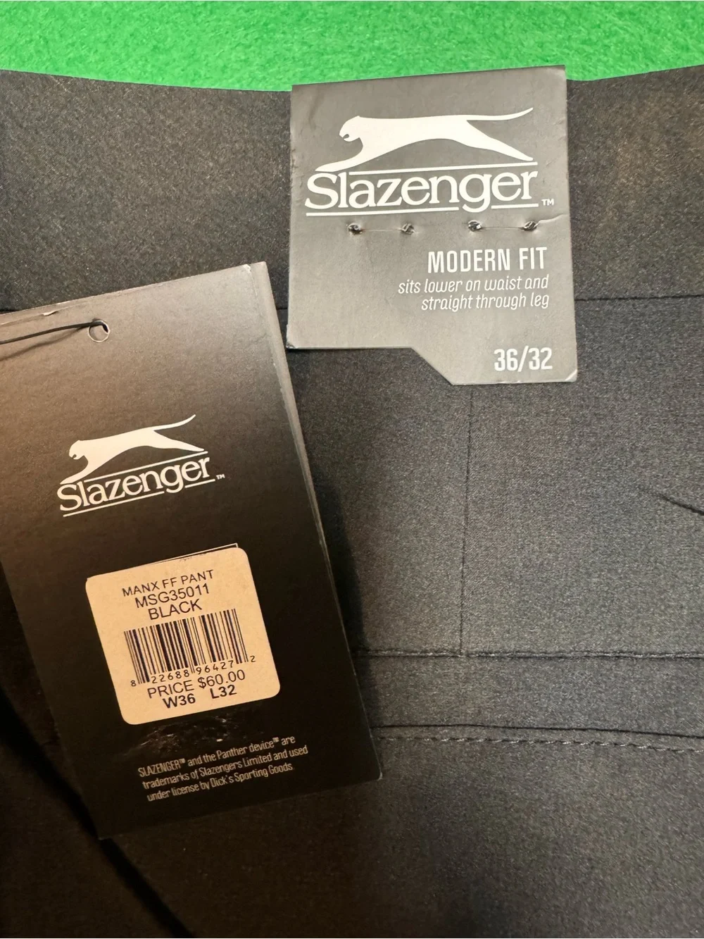Slazenger Men’s Black Flat Front Golf pants